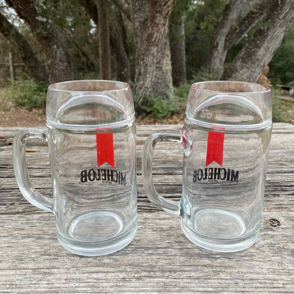 Vintage Michelob Glass Beer Mugs (2) - Picture 3 of 5